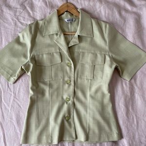 Vintage Green Utility button Down